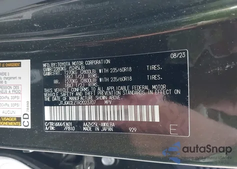 2024 Lexus Nx 350H Premium z USA, uszkodzony, nr VIN JTJGKCEZ1R2023707